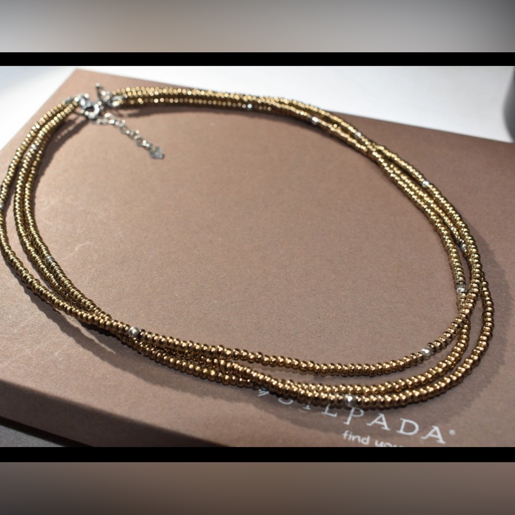 Silpada Multi-Strand Metallic Beaded Necklace